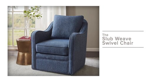 Loftus Upholstered Wide Swivel Arm Chair